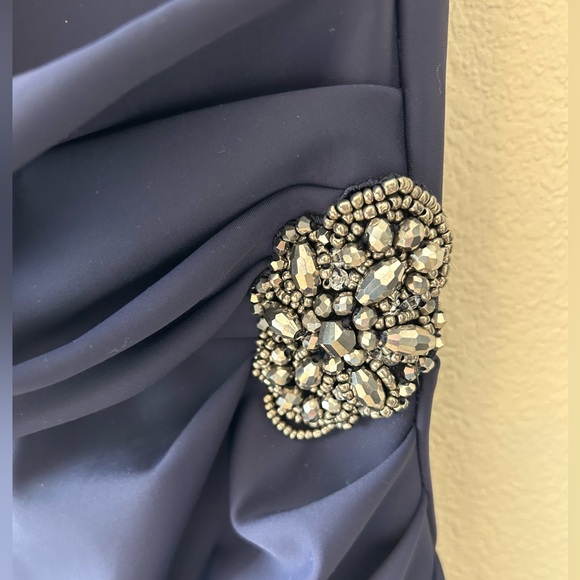 Alex Evenings Side Ruched Cocktail Dress In Navy NWOT Size 18 - Picture 7 of 11